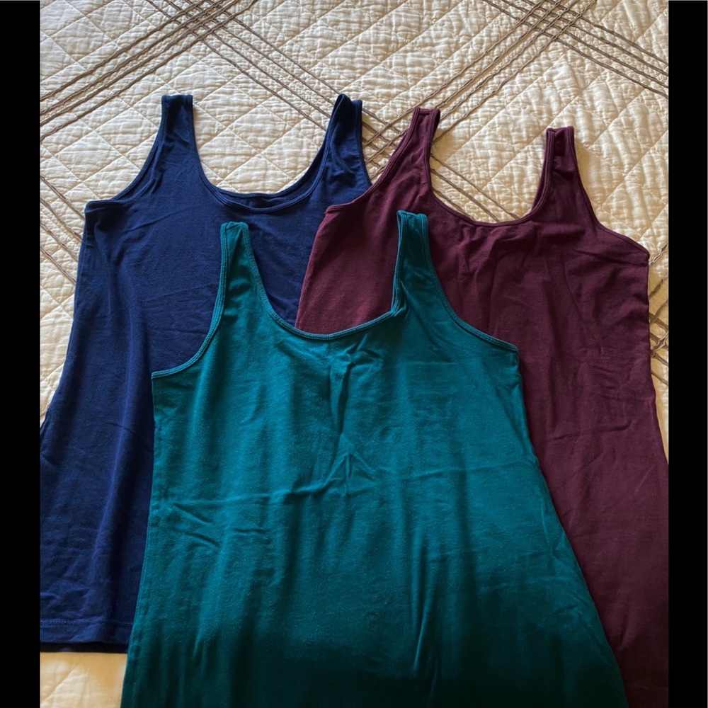 MAURICES  3 basic stretchy cotton tank-top bundle